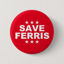 Red Ferris Red Election Pin Badge opslaan