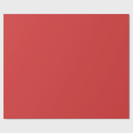 Red Festive Bold Christmas Solid Color  Cadeaupapier (Vlak)