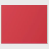 Red Festive Bold Christmas Solid Color  Cadeaupapier (Vlak)