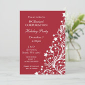Red Festive Corporate Feest nodigt uit Kaart (Staand voorkant)