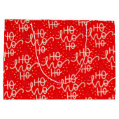 Red Festive Ho Ho Ho Kerstfeestdag Groot Cadeauzakje (Achterkant)