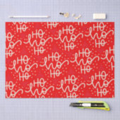 Red Festive Ho Ho Ho Kerstfeestdag, Pa Tissuepapier (Craft)