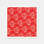 Red Festive Ho Ho Ho Kerstfeestdag Servet (Voorkant)