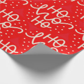 Red Festive Ho Ho Ho-kerstpapier Cadeaupapier (Hoek)