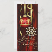 Red Festive Jubilee Holiday Uitnodiging (Voorkant)