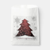 Red Festive-kerstboom voor handtas Bedankzakje (Voorkant)