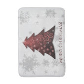 Red Festive-kerstboombont Badmat (Voorkant Verticaal)