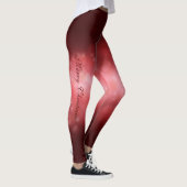 Red Festive-kerstcadeautjes op rode bokeh Leggings (Rechts)