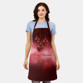 Red Festive-kerstcadeautjes op rode bokeh Schort (Gedragen)