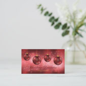 Red Festive-kerstcadeautjes op rode bokeh Visitekaartje (Staand voorkant)