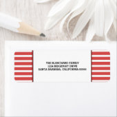 Red Festive Stripes Holiday Labels (Insitu)