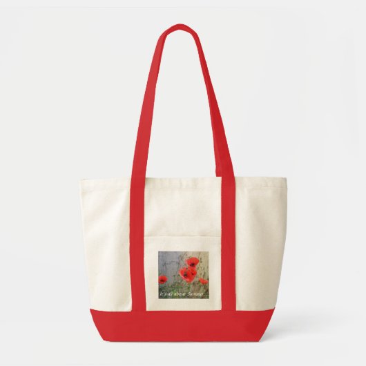 Red Field Corn Poppies Canvas tas (Voorkant)
