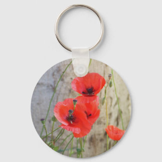 Red Field Corn Poppies Sleutelhanger