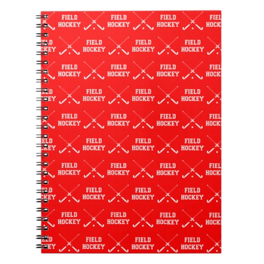 Red Field Hockey-laptop Notitieboek (Voorkant)