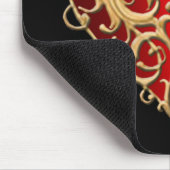 Red Filigree Heart Muismat (Hoek)