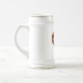 Red Filigree Heart Stein Bierpul (Links)
