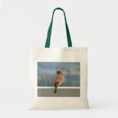 Red Finch Checking out the View. Tote Bag (Voorkant)