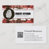 Red Fingerprint Private Detective Visitekaartje (Voorkant / Achterkant)