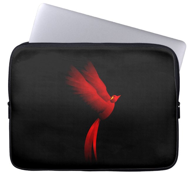 Red Fire Bird Laptop Sleeve (Voorkant)