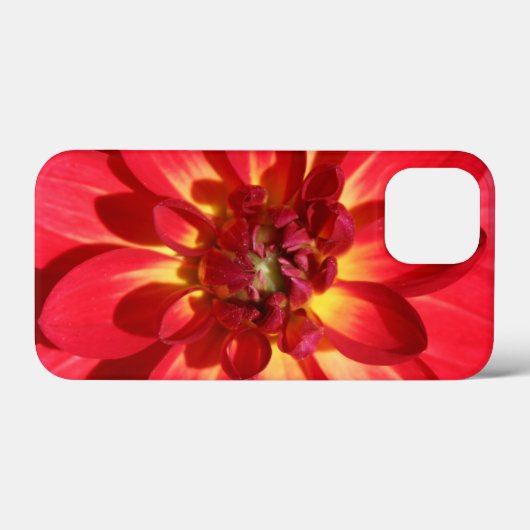 Red Fire Dahlia Flower Case-Mate iPhone Case (Achterkant (horizontaal))