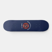 Red Fire Department Logo Custom Persoonlijk Skateboard (Horizontaal)