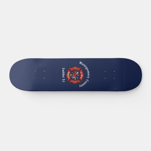 Red Fire Department Logo Custom Persoonlijk Skateboard (Horizontaal)