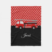 Red Fire Engine Fleece Deken (Voorkant)
