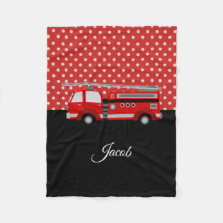 Red Fire Engine Fleece Deken