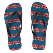 Red Fire Engines Teenslippers (Voetbed)