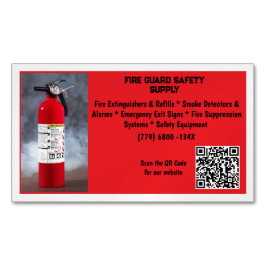 Red Fire Extinguisher Fire Safety   Magnetisch Visitekaartje