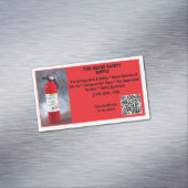 Red Fire Extinguisher Fire Safety   Magnetisch Visitekaartje (Voorbeeld)