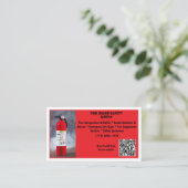 Red Fire Extinguisher Fire Safety   Visitekaartje (Staand voorkant)