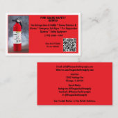 Red Fire Extinguisher Fire Safety Visitekaartje (Voorkant / Achterkant)