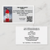 Red Fire Extinguisher Fire Safety Visitekaartje (Voorkant / Achterkant)