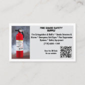 Red Fire Extinguisher Fire Safety Visitekaartje (Voorkant)