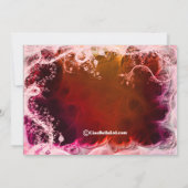 Red Fire Floral Bachelorette Kaart (Achterkant)