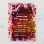 Red Fire Floral Bachelorette Kaart (Voorkant / Achterkant)