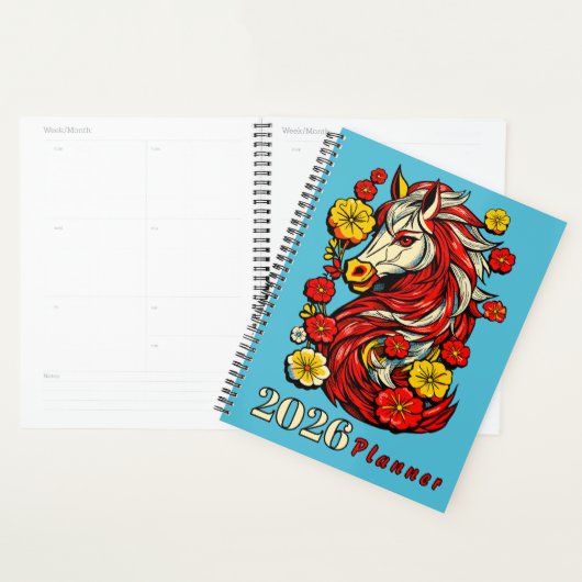 Red Fire Horse – Chinese Zodiac 2026 Planner (Display)