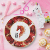 Red Fire Horse Papieren Bordje (Feest)