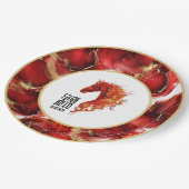 Red Fire Horse Papieren Bordje (Gekanteld)