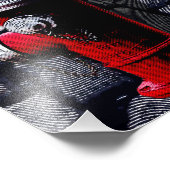 Red Fire Hydrant NYC Illustratie Foto Afdruk (Hoek)