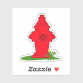 Red Fire Hydrant sticker (Vel)