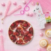 Red Fire Pattern Papieren Bordje (Feest)