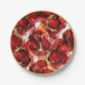 Red Fire Pattern Papieren Bordje (Voorkant)