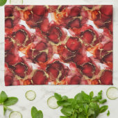 Red Fire Pattern Theedoek (Gevouwen)