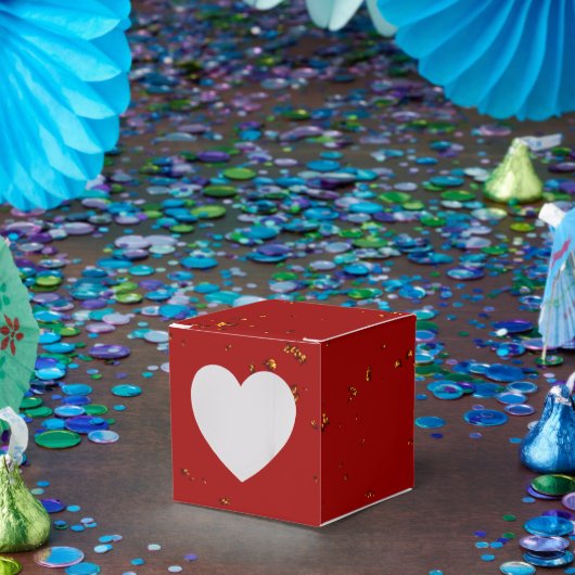 Red Fire Sparks bedekken uw foto Bedankdoosjes (Feest)