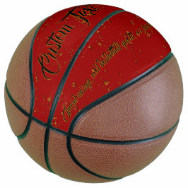 Red Fire Sparks Overlay Naam Quote Basketbal