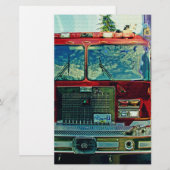 Red Fire Truck Art Gift Briefpapier (Voorkant / Achterkant)
