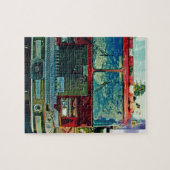 Red Fire Truck Art Gift Legpuzzel (Horizontaal)