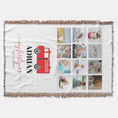 Red Fire Truck Baby First Year Photo Collage Deken (Voorkant)